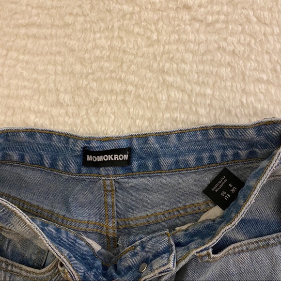 Momokrom Distressed Boyfriend Jeans - Size UK8 - Picture 3 of 3